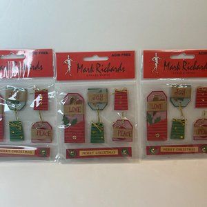 Scrapbook Embellishments Stickers Merry Christmas Gifts Tags Paper Crafts Cards